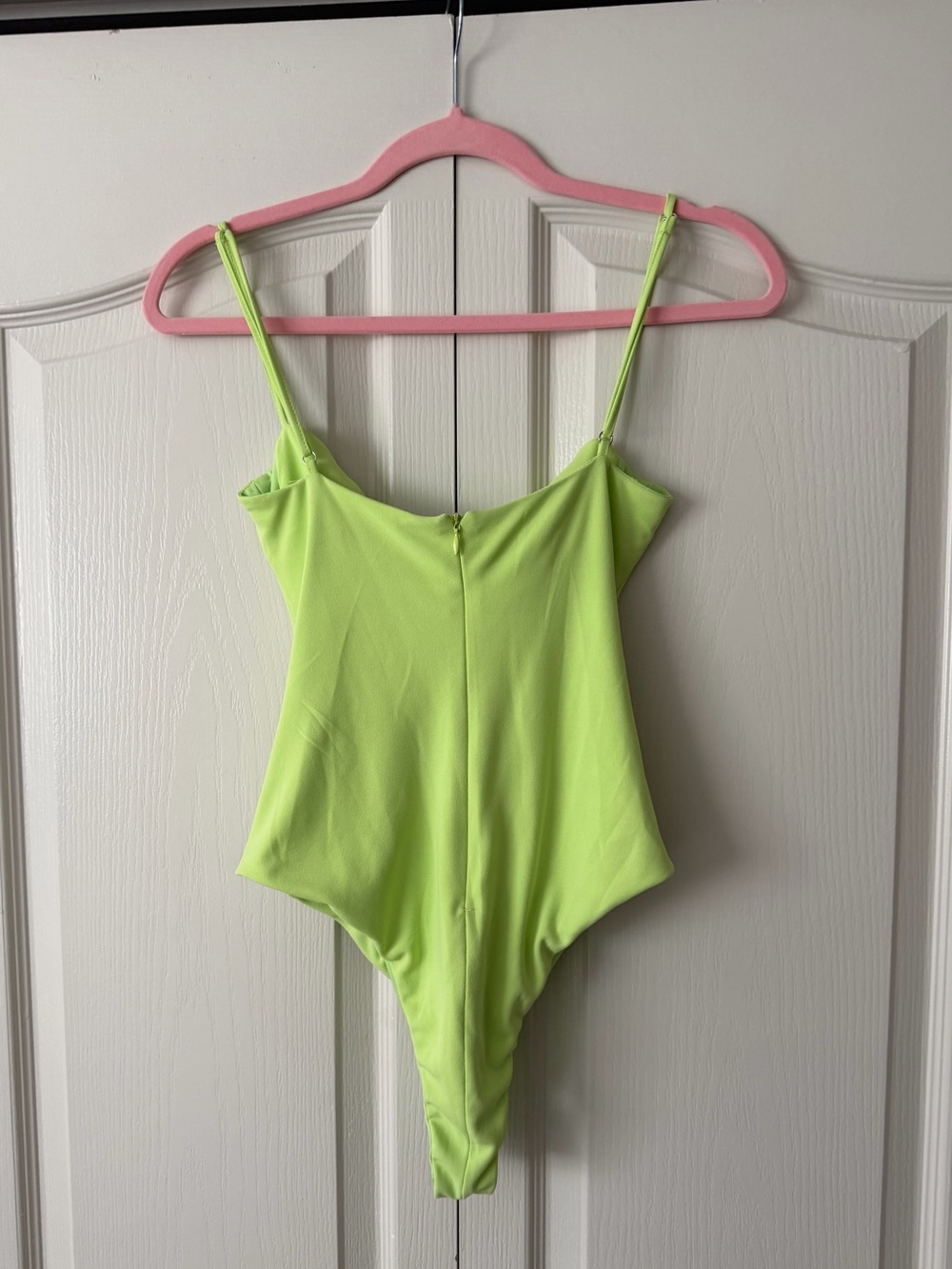 Zara Neon Lime Cowl Neck Bodysuit - Picture 2 of 4